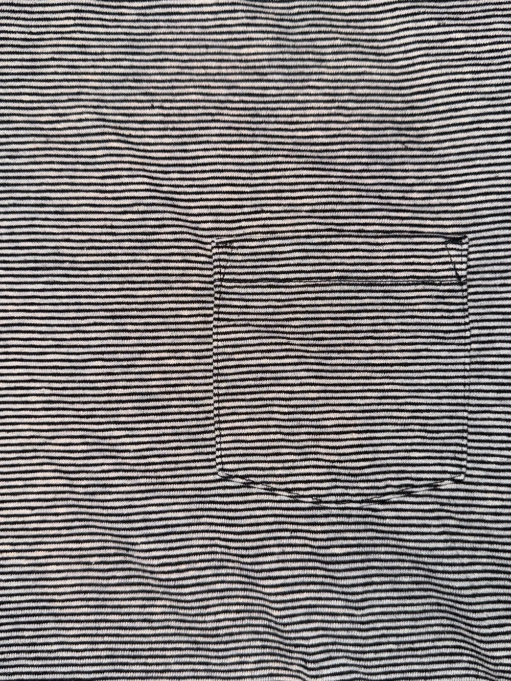 Express Men's Black & White Microstripe Crewneck Pocket Tee - Picture 3 of 5